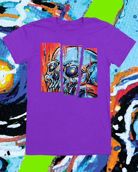 LIMITED Purple Broken Skull Tee