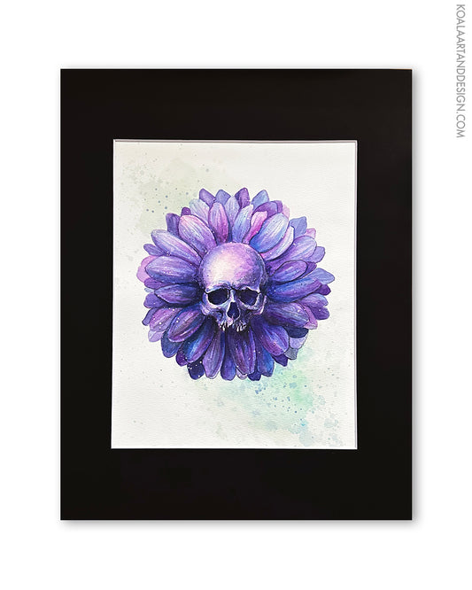 Original Dahlia Watercolor Painting
