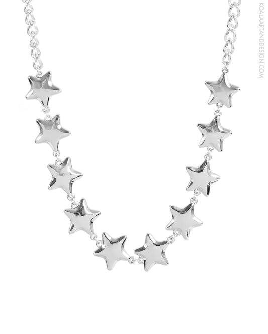 Stellar Star Necklace Silver
