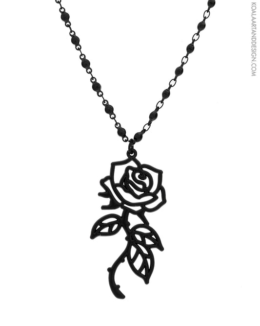 Black Rose Necklace