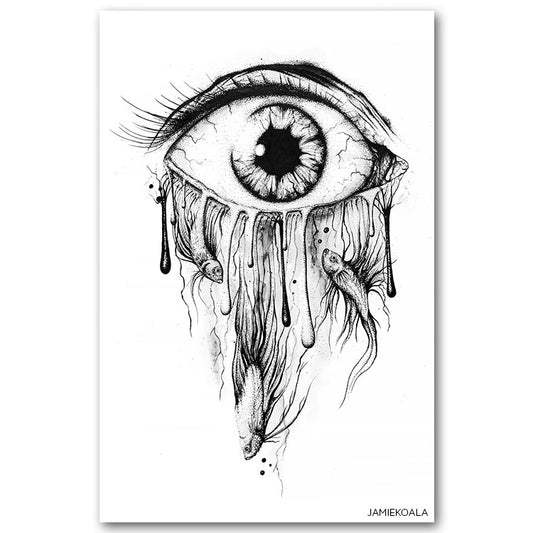 Dripping Eye Print