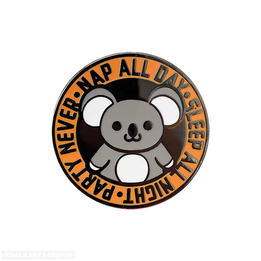 Orange Nap All Day Pin