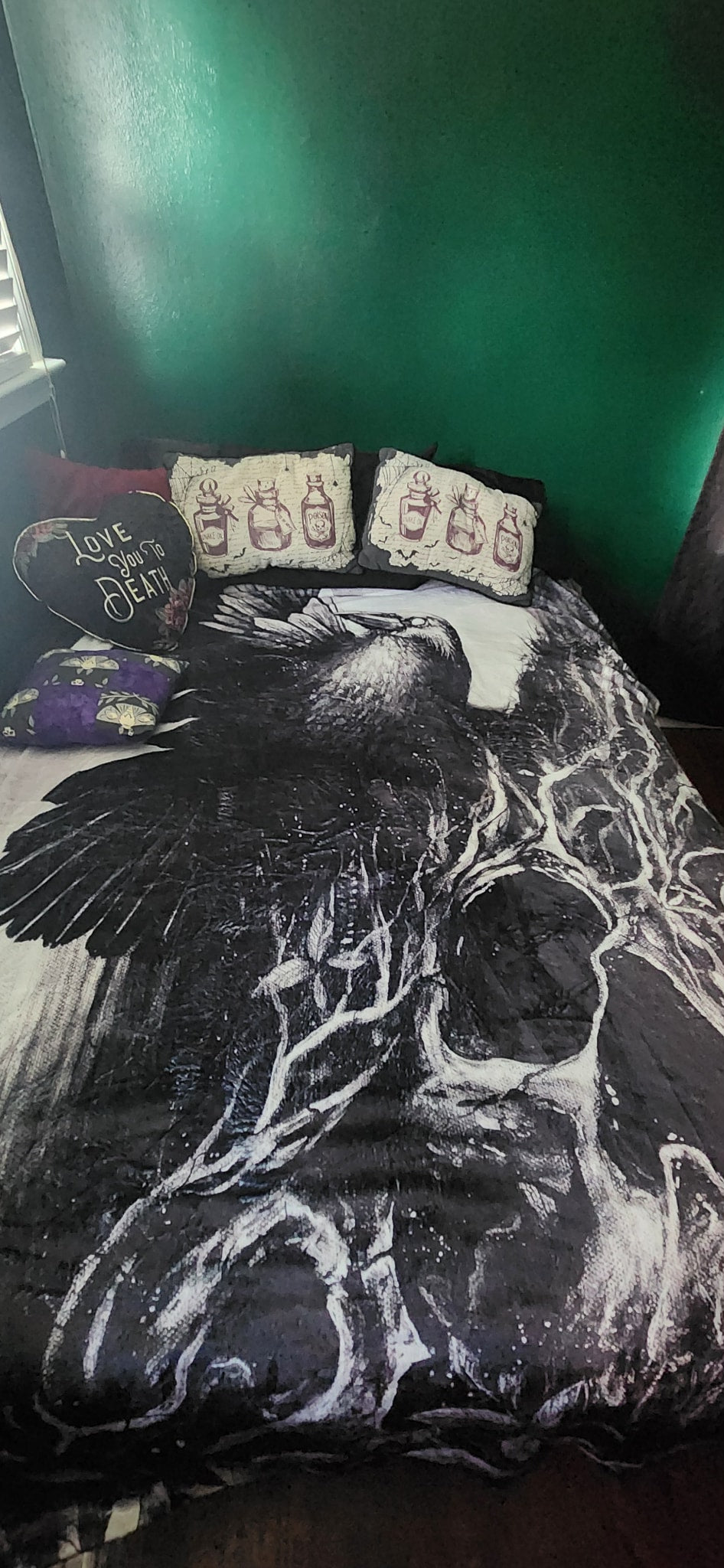  wearing Murder Of Crows Blanket