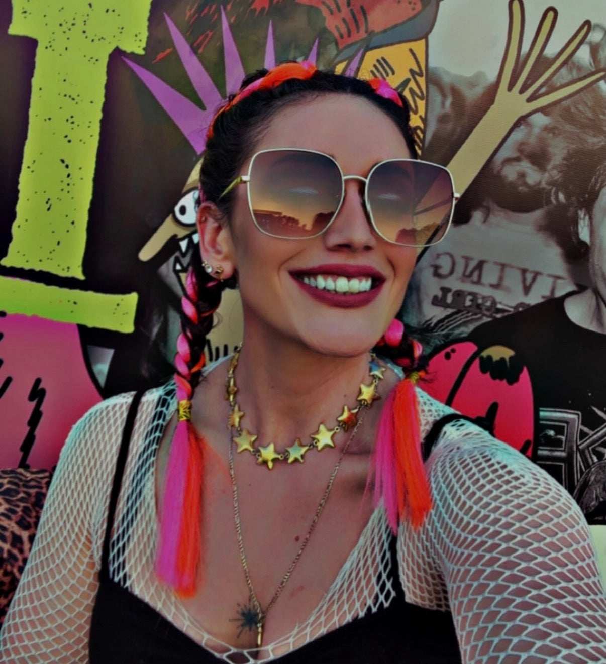 @summahhkatt77 wearing Stellar Star Necklace Gold