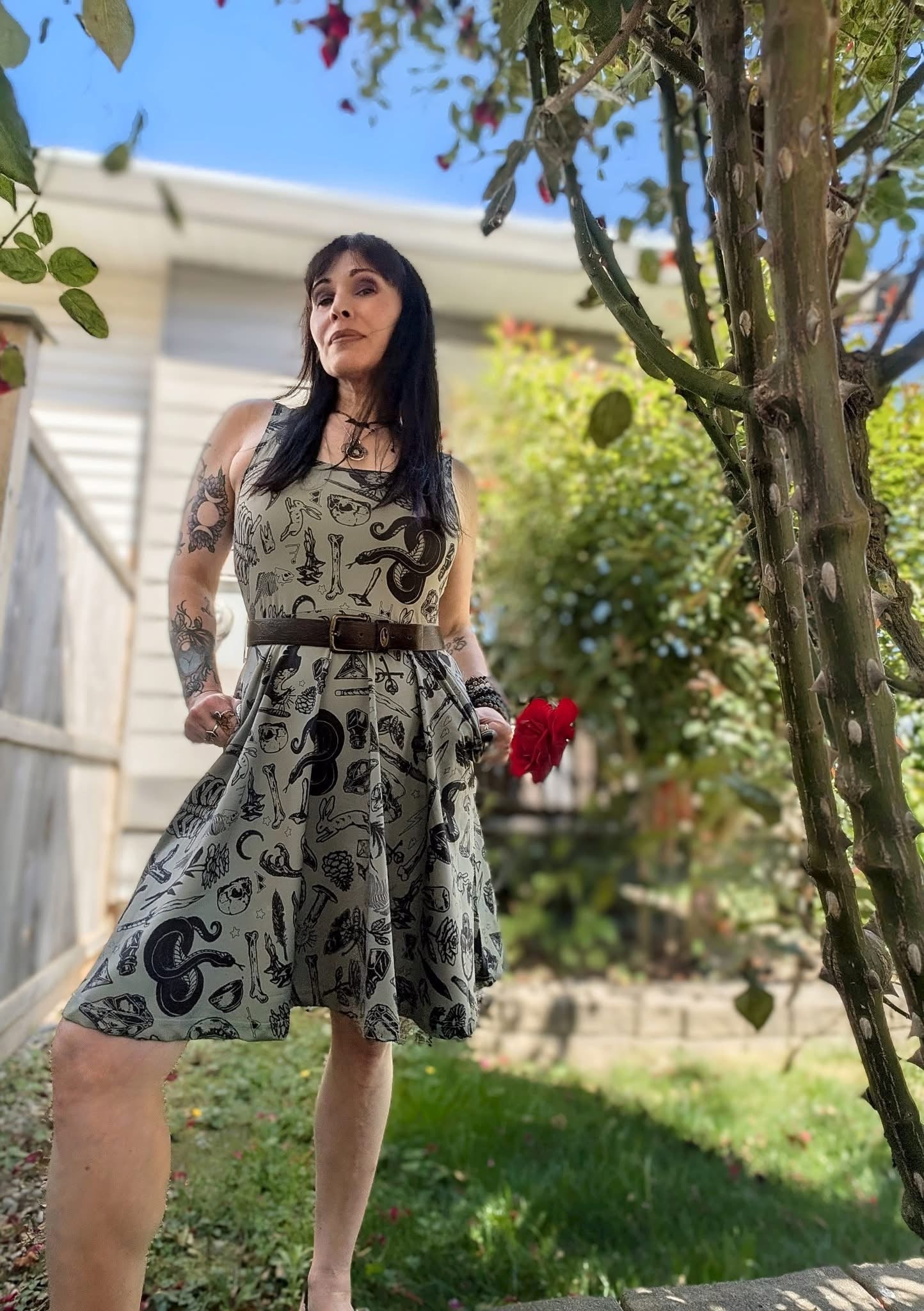  wearing Spell Bound Pocket Skater Dress