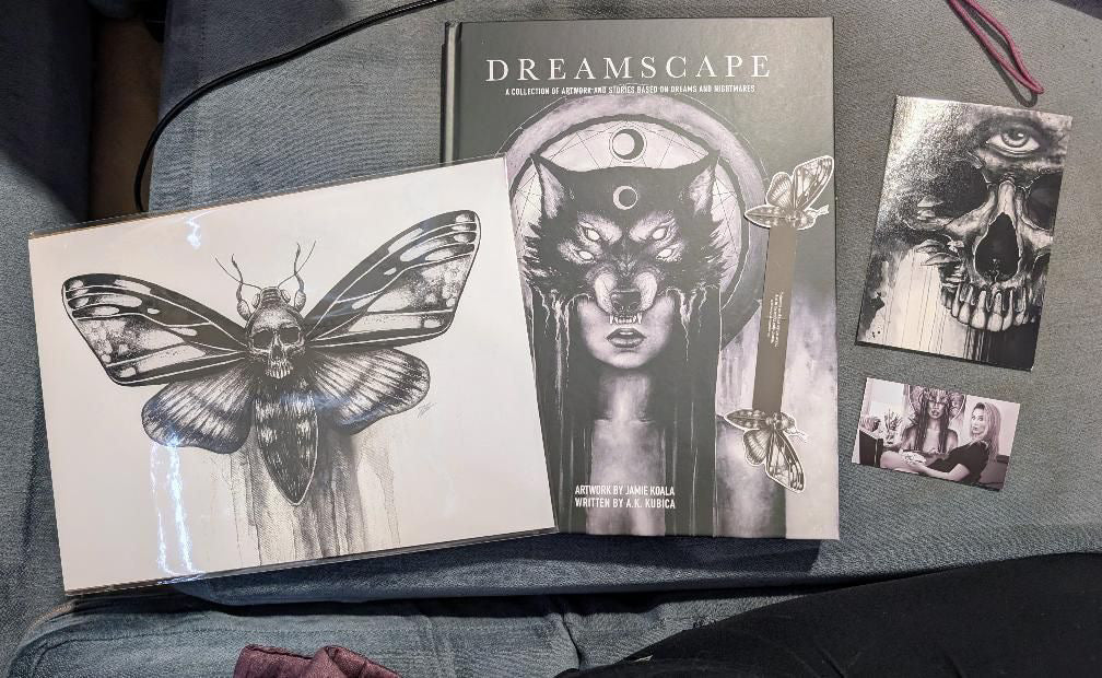 @the_artsy_brain wearing Dreamscape Book Signature Bundle