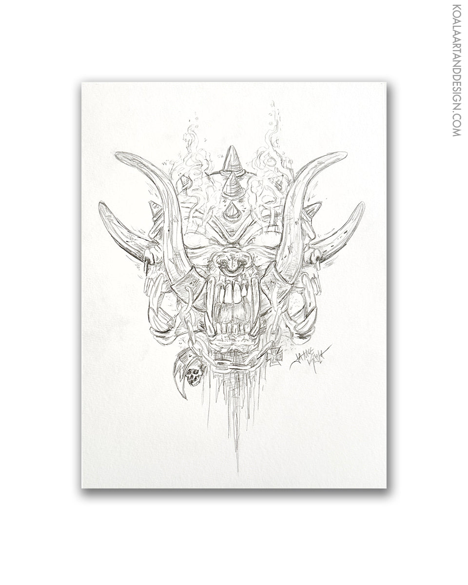Original Smoking Sketch Drawing