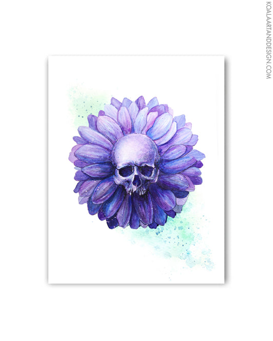 Dahlia Skull Print