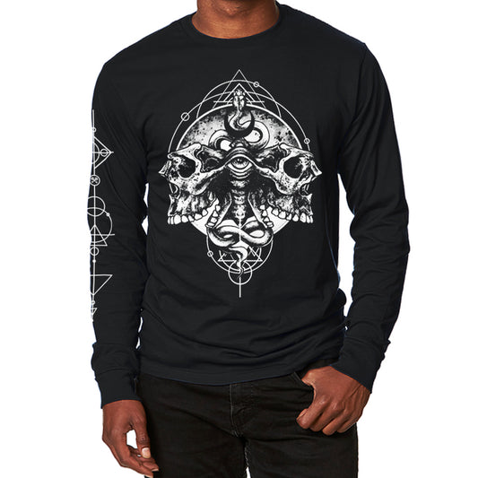 Skull Moth Long Sleeve Shirt S