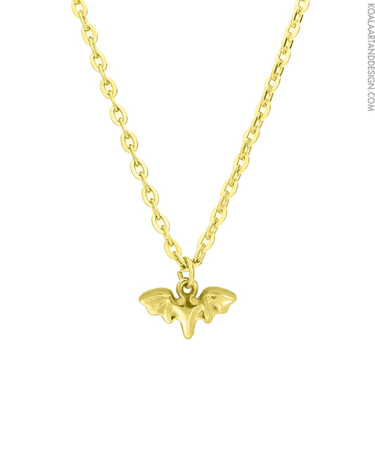 Nocturne Bat Mini Necklace Gold