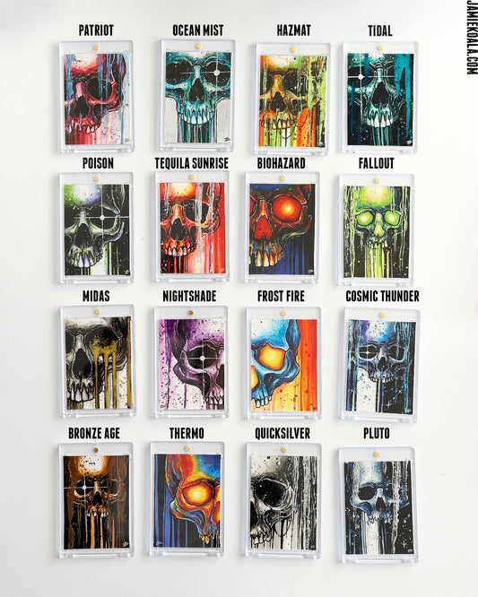 Original Mini Skull Paintings Trading Cards
