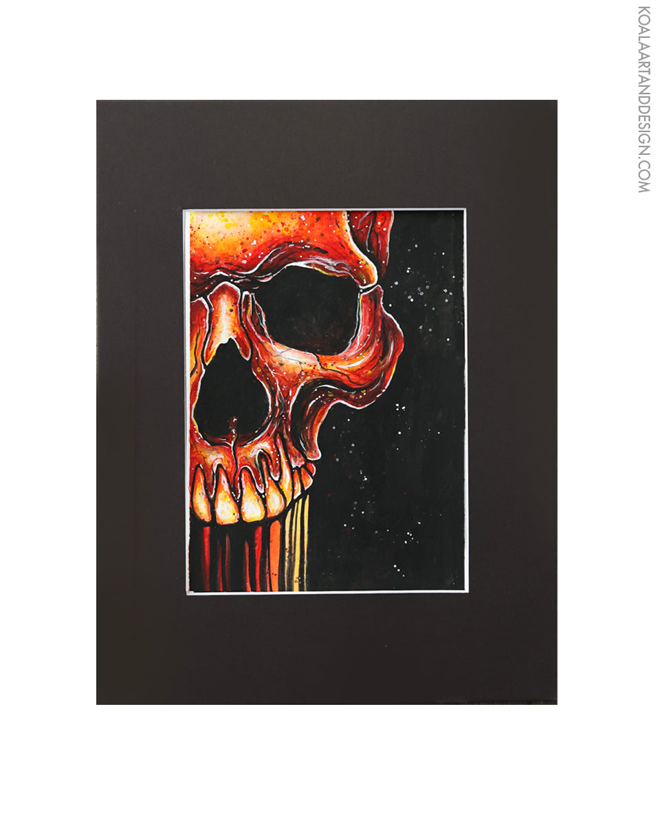Original Omen Red Skull Painting