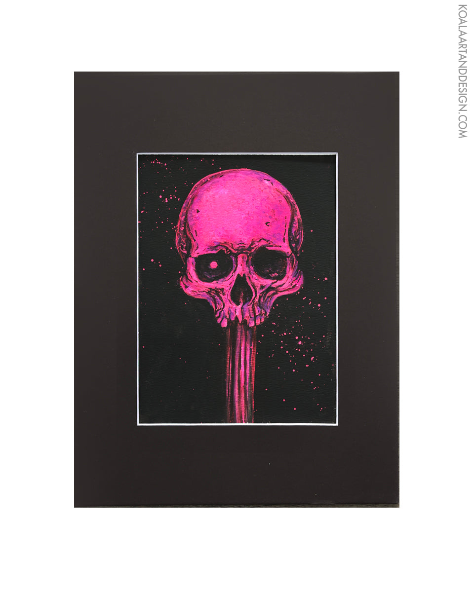 Original Electra Pink Skull Painting