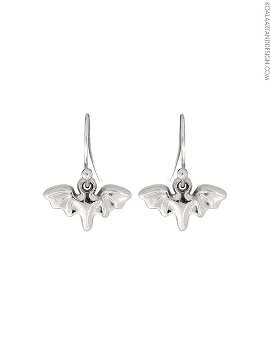 Nocturne Bat Mini Earrings Silver