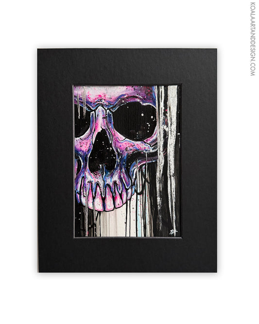 Original Pink Dreams Skull Painting