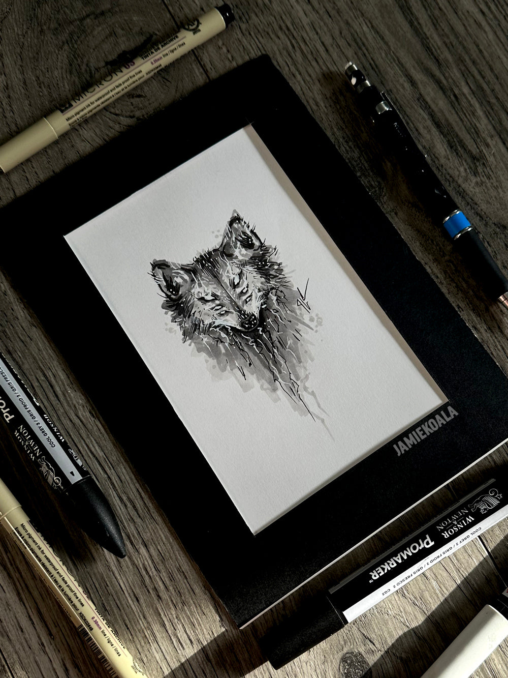 ORIGINAL Jamie Koala Preliminary Wolf Sketch