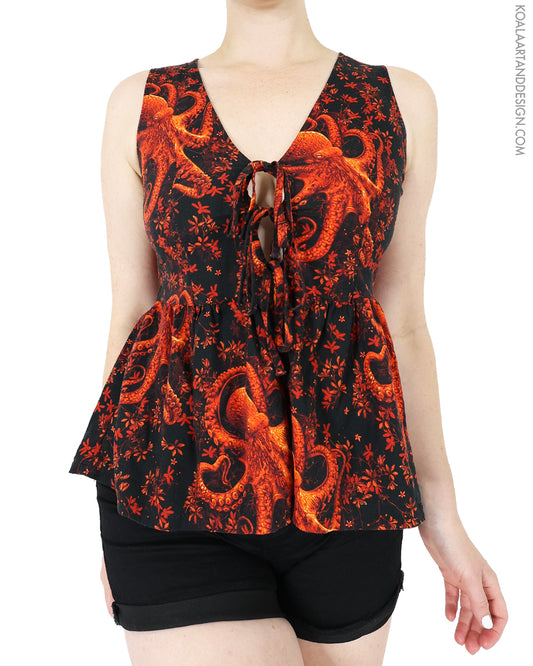 Abyss Octopus Bow Tie Front Shirt