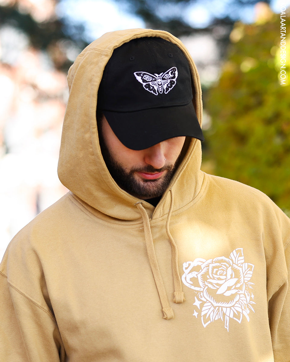 White Astral Moth Dad Hat