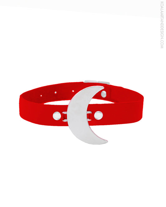 Red Celestial Moon Choker Necklace