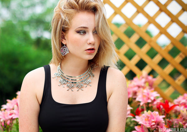 Faux Stained Glass Skull Earrings