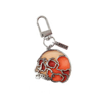 Faux Stained Glass Skull Keychain