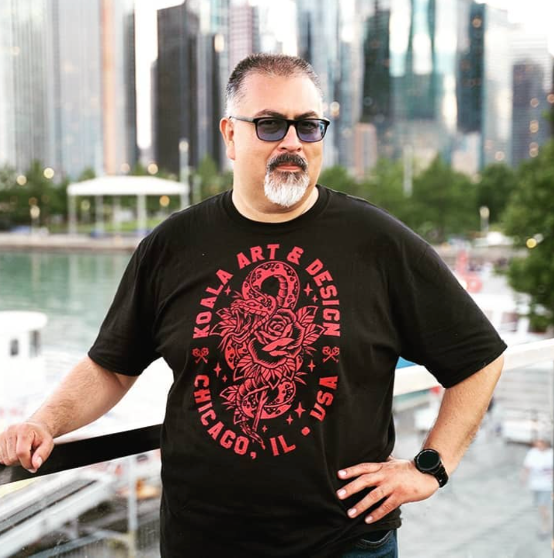@smartycartoons wearing Eternal Shirt