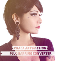 White Plug Earring Converter