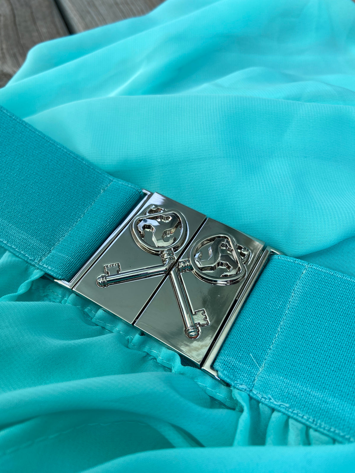 Seafoam Aqua Waist Cape Belt