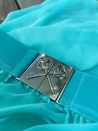 Seafoam Aqua Waist Cape Belt