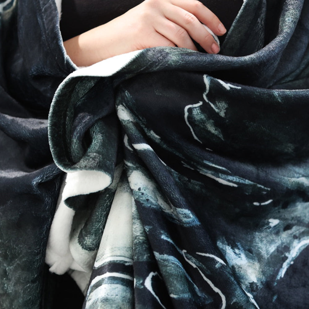 LIMITED Soot Skull Plush Throw Blanket
