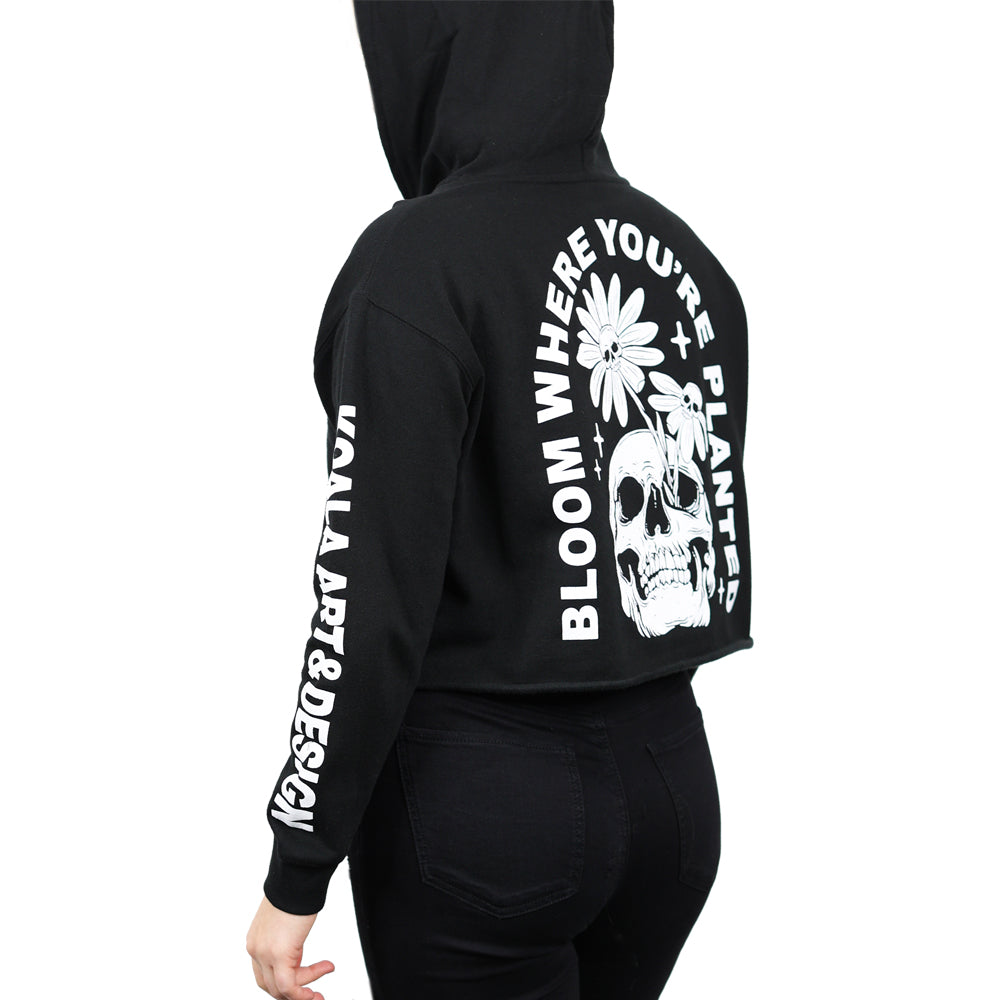 Bloom Where You're Planted Cropped Hoodie