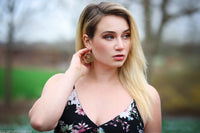 Gold Contour Skull Earrings