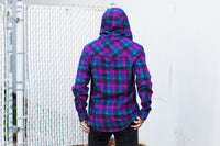 Electric Plaid Flannel Hoodie