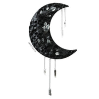 Onyx Clear Moon Skull Hanger