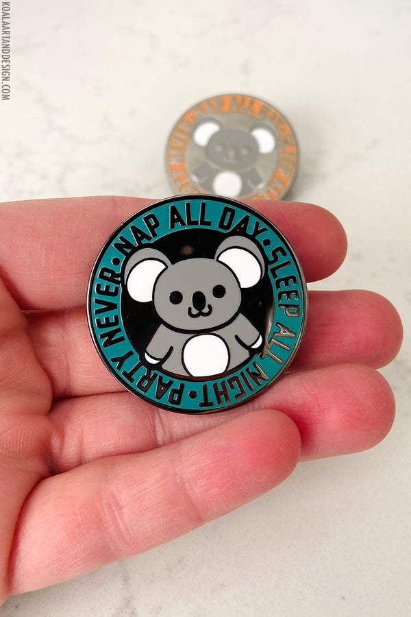 Teal Nap All Day Pin