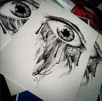 Dripping Eye Print